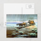 RAINY STAGECOACH von SHARON SHARPE Postkarte (Vorne/Hinten)