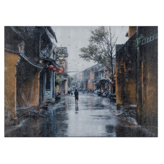 Rainy Streets of Vietnam Schneidebrett (Vorderseite)
