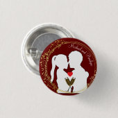Raise a Toast to the Happy Couple Elegance Button (Vorne & Hinten)