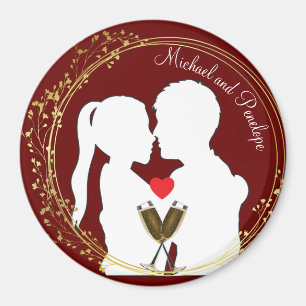 Raise a Toast to the Happy Couple Elegance Magnet