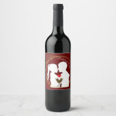 Raise a Toast to the Happy Couple Elegance Weinetikett (Vorderseite)