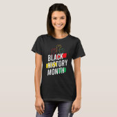 Raise African Proud Fist Hand Black Month History T-Shirt (Vorne ganz)