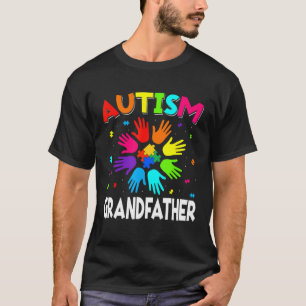 Raise Hand Autism Awareness Grandfather Family Sup T-Shirt