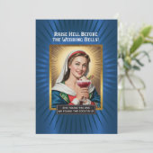 Raise Hell Before Wedding Bells, Bachelorette Einladung (Stehend Vorderseite)