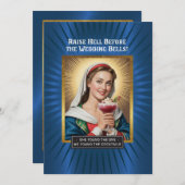 Raise Hell Before Wedding Bells, Bachelorette Einladung (Vorne/Hinten)