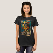Raise Hell Skeleton Waitress Retro T-Shirt (Vorne ganz)
