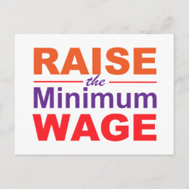 Raise the Minimum Wage Postkarte