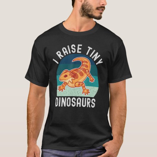 Raise Tiny Dinosaur Cute Bearded Dragon Reptile Li T-Shirt (Vorderseite)