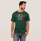 Raised by Immigrants Meican American Pride on Back T-Shirt (Vorne ganz)