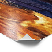 Raised Hand Gesture Expressive Impasto Fotodruck (Ecke)