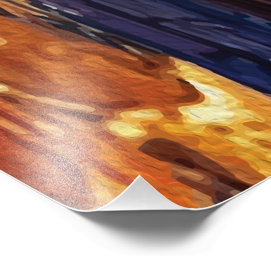 Raised Hand Gesture Expressive Impasto Fotodruck (Ecke)