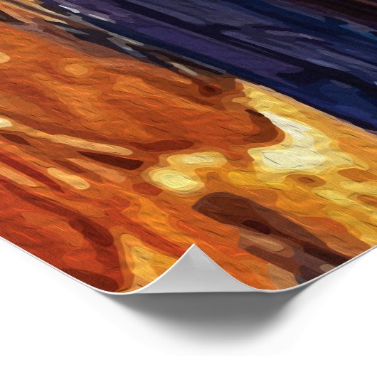 Raised Hand Gesture Expressive Impasto Poster (Ecke)