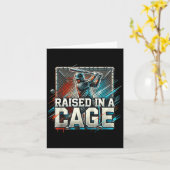 Raised In A Cage Baseball Training, Batting Cage D Karte (Gelbe Blume)