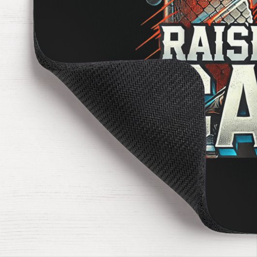 Raised In A Cage Baseball Training, Batting Cage D Mousepad (Ecke)