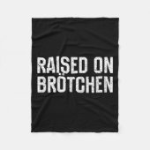 Raised On Brotchen German Bread Roll Funny Food Qu Fleecedecke (Vorderseite)