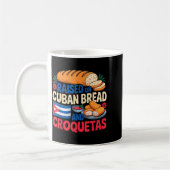Raised On Cuban Bread And Croquetas Cuba Flag Cuba Kaffeetasse (Links)