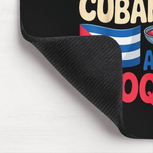 Raised On Cuban Bread And Croquetas Cuba Flag Cuba Mousepad (Ecke)