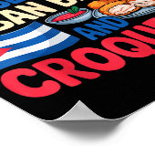 Raised On Cuban Bread And Croquetas Cuba Flag Cuba Poster (Ecke)