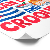 Raised On Cuban Bread And Croquetas Cuba Flag Cuba Poster (Ecke)