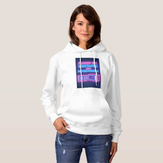 Raised on mixtapes and microwaves hoodie (Vorne ganz)