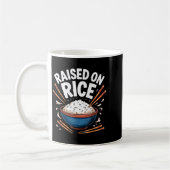 Raised On Rice Food Lover Bowl Design For Fun Casu Kaffeetasse (Links)
