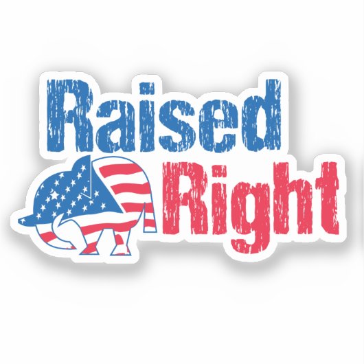 Raised Right Aufkleber (Vorderseite)