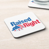 Raised Right - Republican Getränkeuntersetzer (Linke Seite)