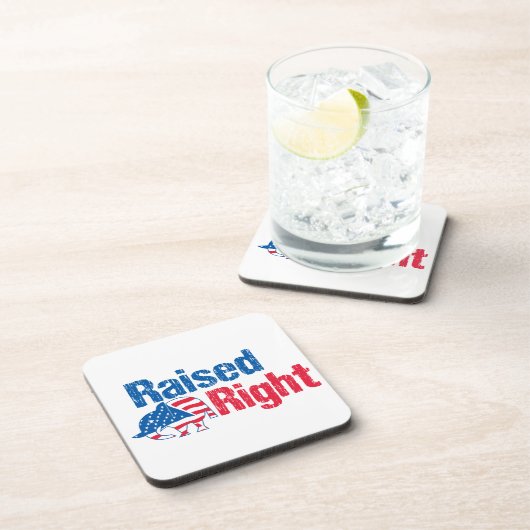 Raised Right - Republican Getränkeuntersetzer (Rechte Seite)