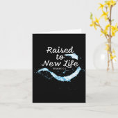 Raised To New Life Christian Faith Church Baptism  Karte (Gelbe Blume)