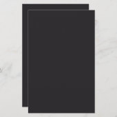 Raisin Black Solid Color Briefpapier (Vorne/Hinten)