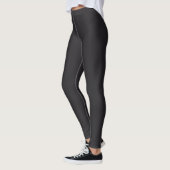 Raisin Black Solid Color Leggings (Links)