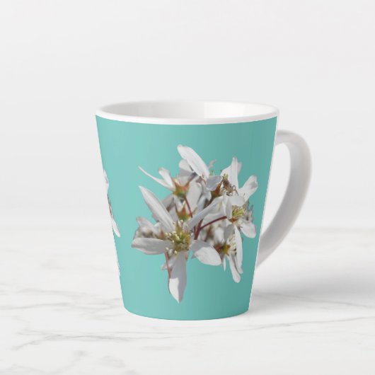 Raisin Blossom Cust. Blue Latte Tasse (Rechte Ecke)