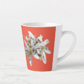 Raisin Blossom Cust. Orange Red Latte Tasse (Rechts)