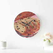 Raisin Bread Große Wanduhr (Zuhause)
