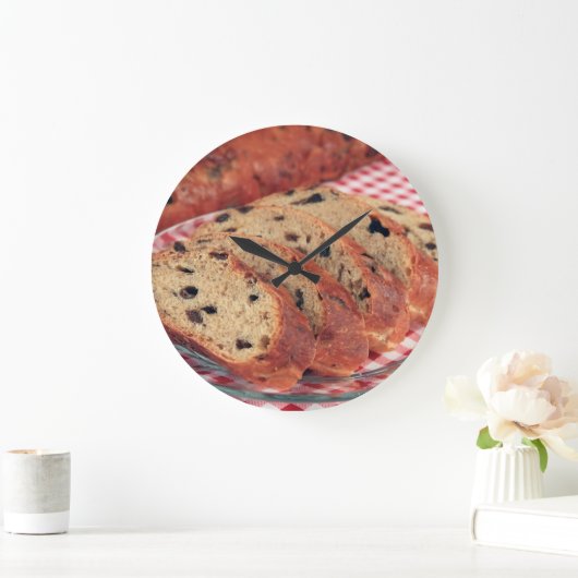 Raisin Bread  Große Wanduhr (Zuhause)