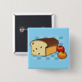 Raisin Bread Loaf and Red Apples Button (Vorne & Hinten)