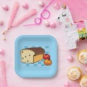 Raisin Bread Loaf and Red Apples Pappteller (Party)