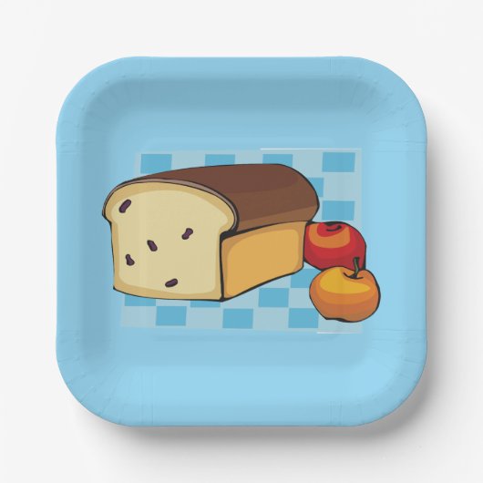 Raisin Bread Loaf and Red Apples Pappteller (Vorderseite)