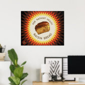 Raisin Bread Vintage Reiseplakat Ad Retro Prints Poster (Heimbüro)