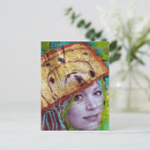 Raisin Broad Head, A Collage Postkarte (Stehend Vorderseite)