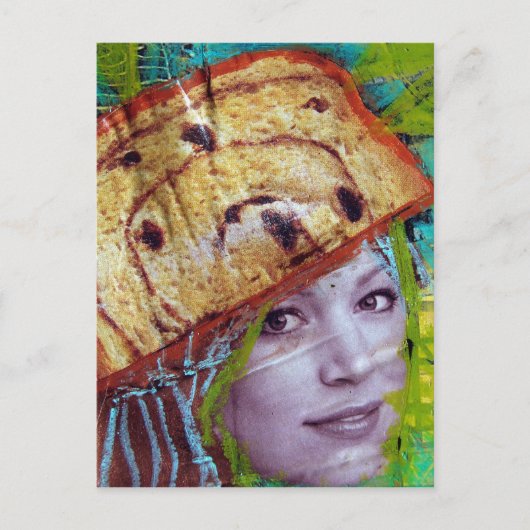 Raisin Broad Head, A Collage Postkarte (Vorderseite)