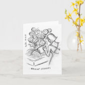 Raisin Plätzchen - Anmerkungs-Karte Karte (Gelbe Blume)