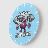 Raisin The Bar - Funny Niedlich Gym Motivierend Große Wanduhr (Winkel)
