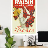 Raisin (Vintage französische Anzeige) Poster (Heimbüro)