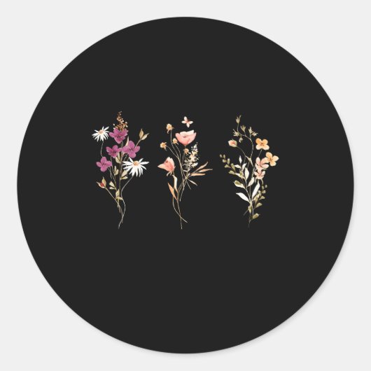 Raising A Wildflower And Wildflower Runder Aufkleber (Vorderseite)