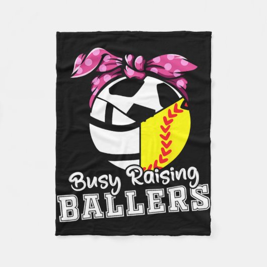 Raising Ballers - Funny Softball Volleyball Soccer Fleecedecke (Vorderseite)