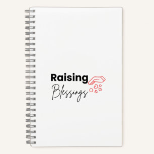 Raising Blessings Christliches Gebetsjournal Notizblock