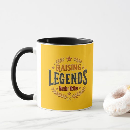 Raising Legends – Warrior Mother Design Tasse (Mit Donut)
