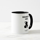 Raising My Kids Funny Farm Goat Lover Design Tasse (VorderseiteRechts)