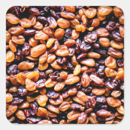 Raisins Quadratischer Aufkleber